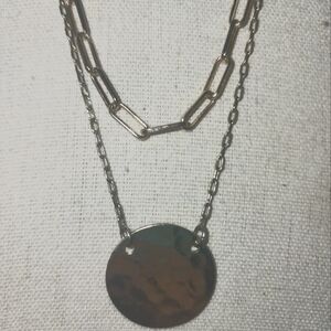 Loft Outlet Silvertone Paperclip Style Layered Necklace